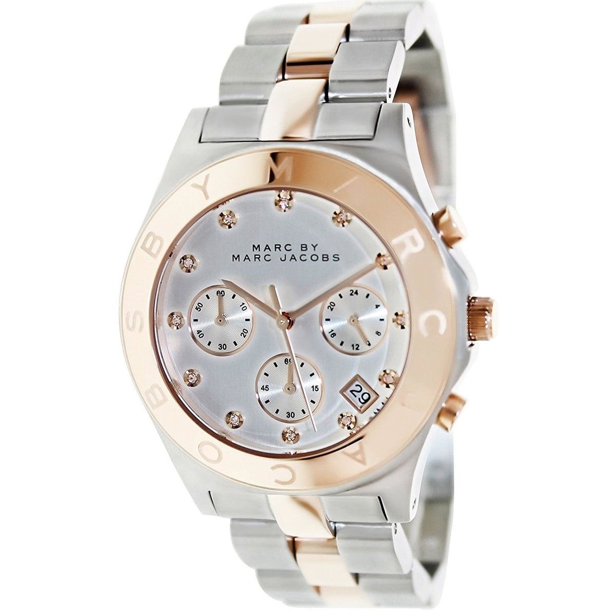 Marc Jacobs Women's MBM3178 Rock Chronograph Crystal Two-Tone Stainless Steel Watch