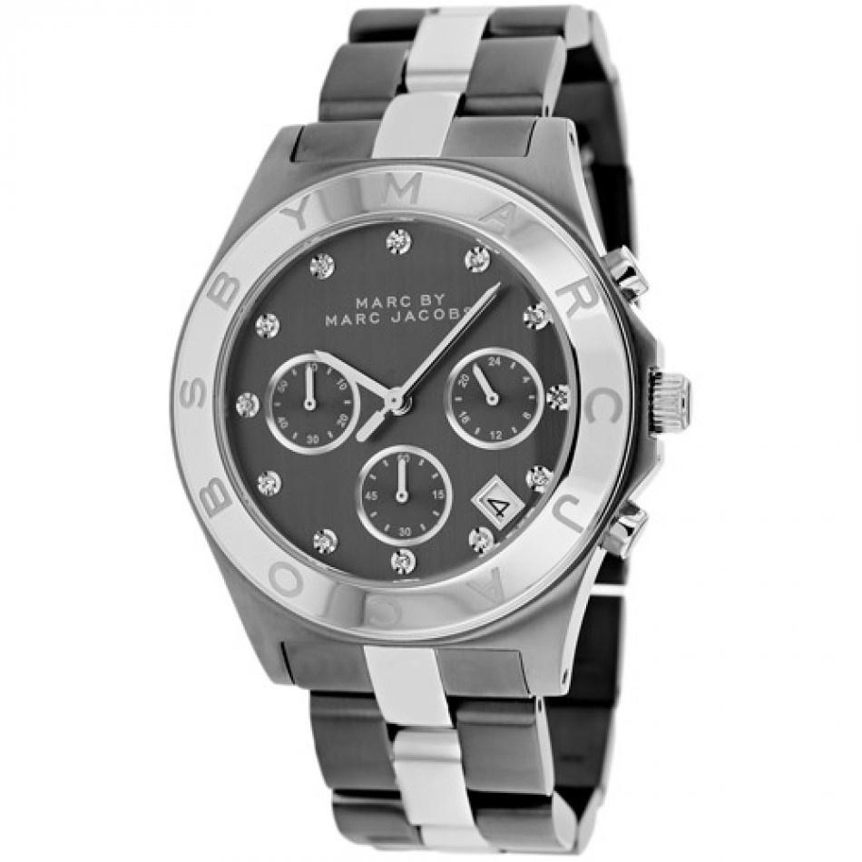 Marc Jacobs Women's MBM3179 Blade Chronograph Crystal Two-Tone Stainless Steel Watch