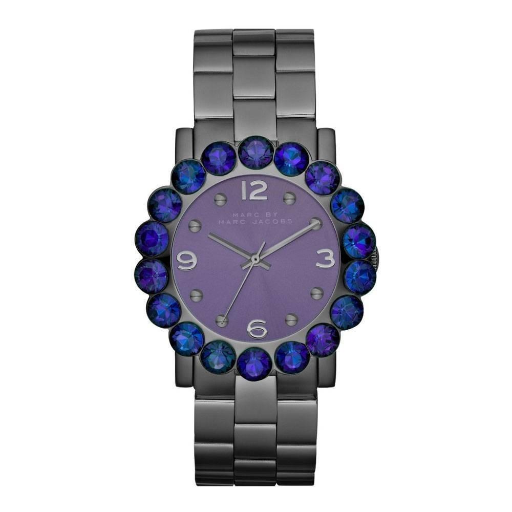 Marc Jacobs Women's MBM3224 Amy Crystal Black Stainless Steel Watch
