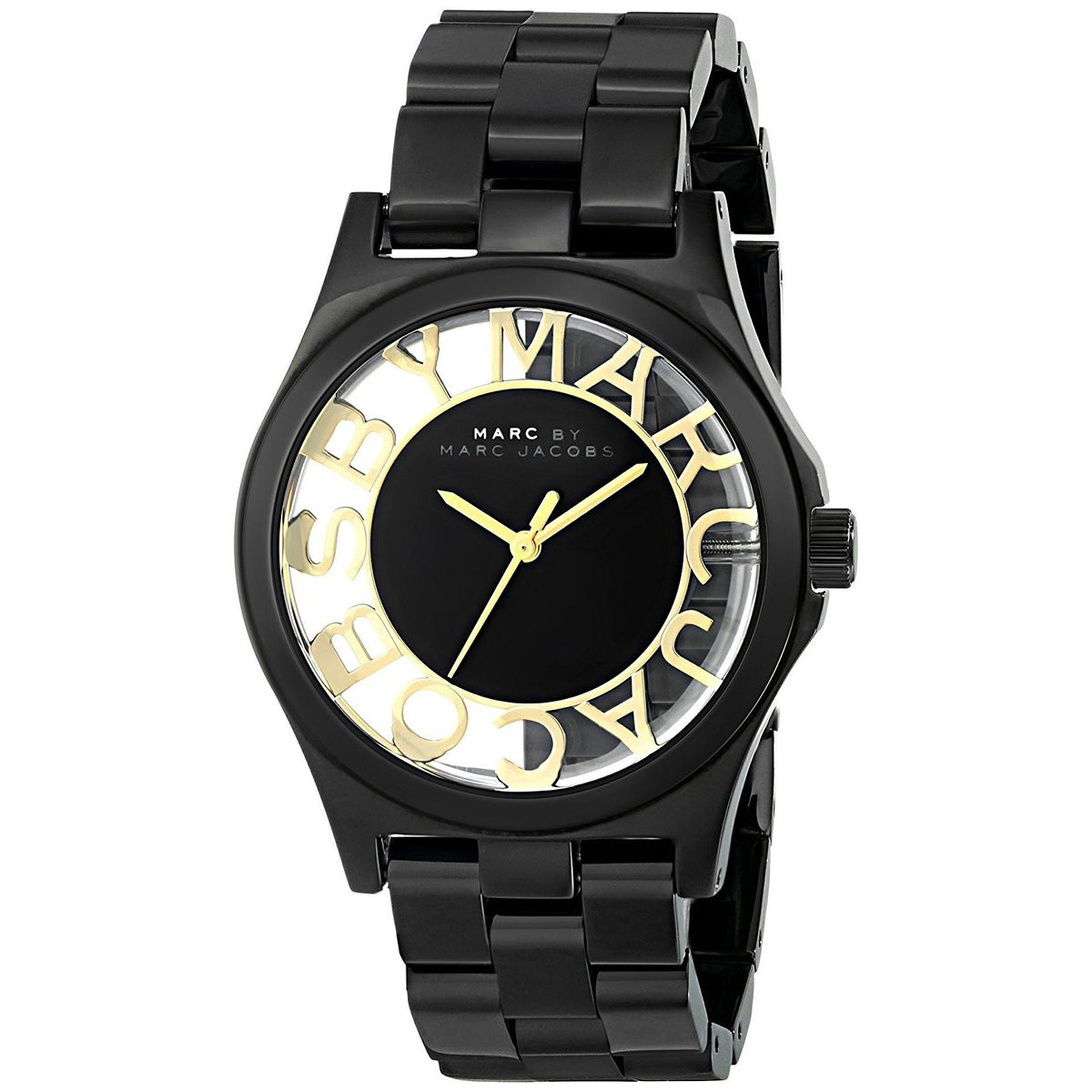 Marc Jacobs Women's MBM3255 Henry Black Stainless Steel Watch