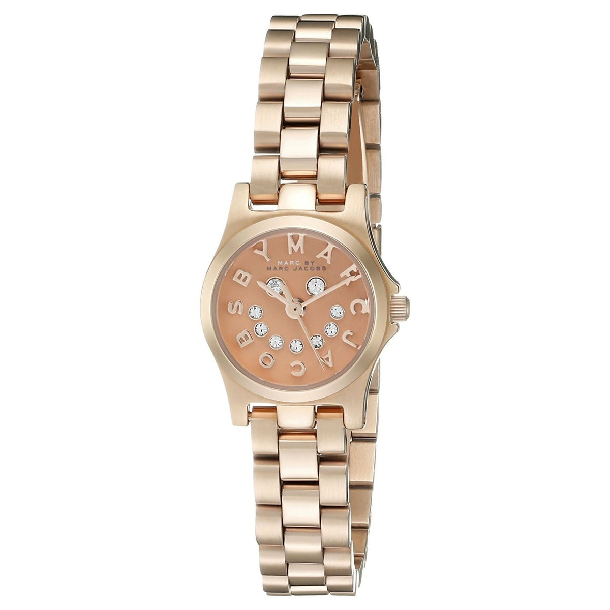 Marc Jacobs Women's MBM3387 Henry Smile Crystal Rose-Tone Stainless Steel Watch