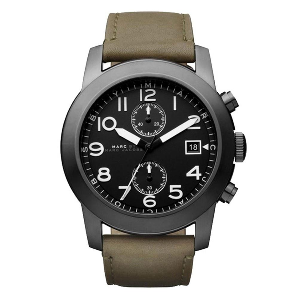 Marc Jacobs Men's MBM5034 Larry Chronograph Olive Leather Watch