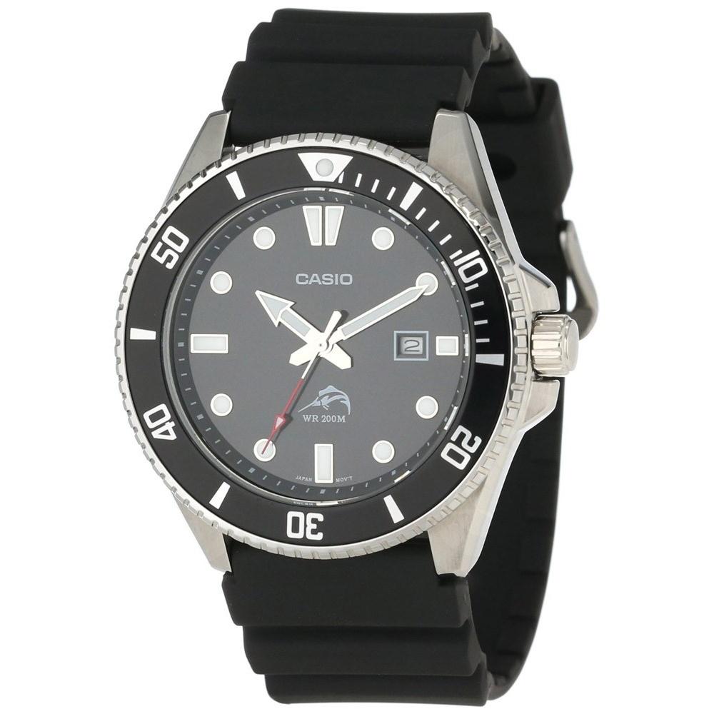 Casio Men&#39;s MDV-106-1AV Classic Black Rubber Watch