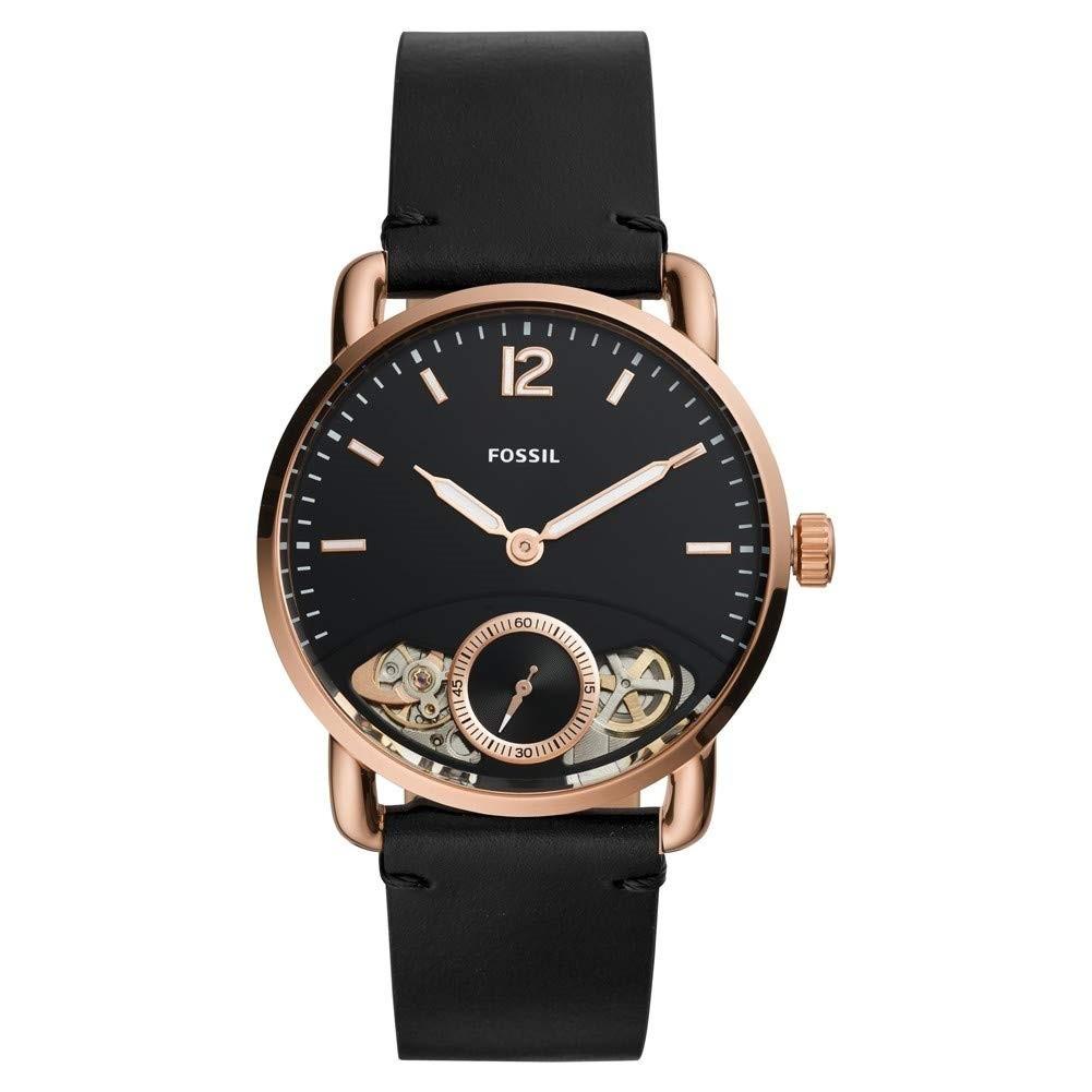 Fossil Men's ME1168 Commuter Twist Black Leather Watch