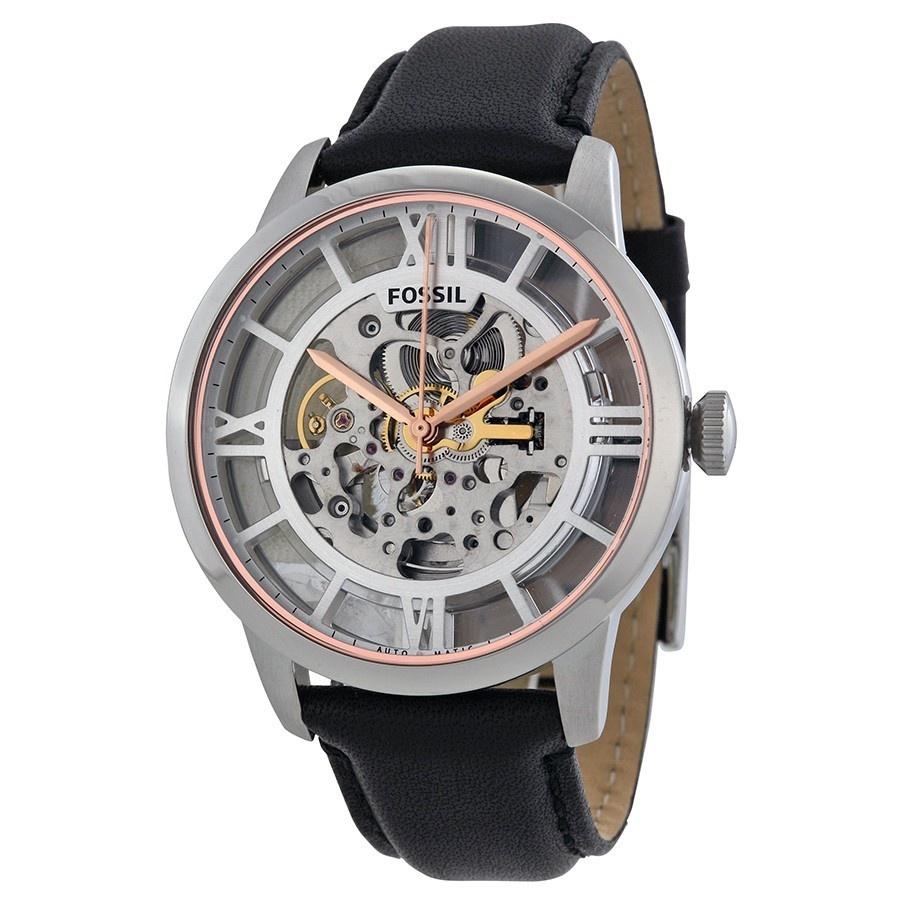 Fossil Men's ME3041 Townsman Automatic Black Leather Watch