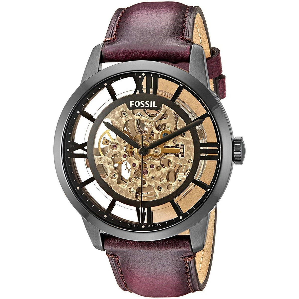 Fossil Men's ME3098 Townsman Automatic Brown Leather Watch