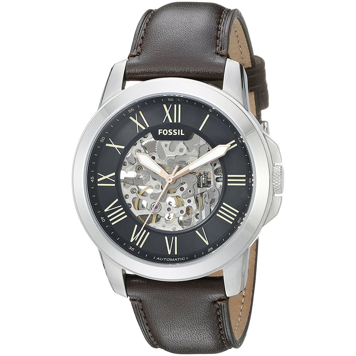 Fossil Men's ME3100 Grant Automatic Brown Leather Watch