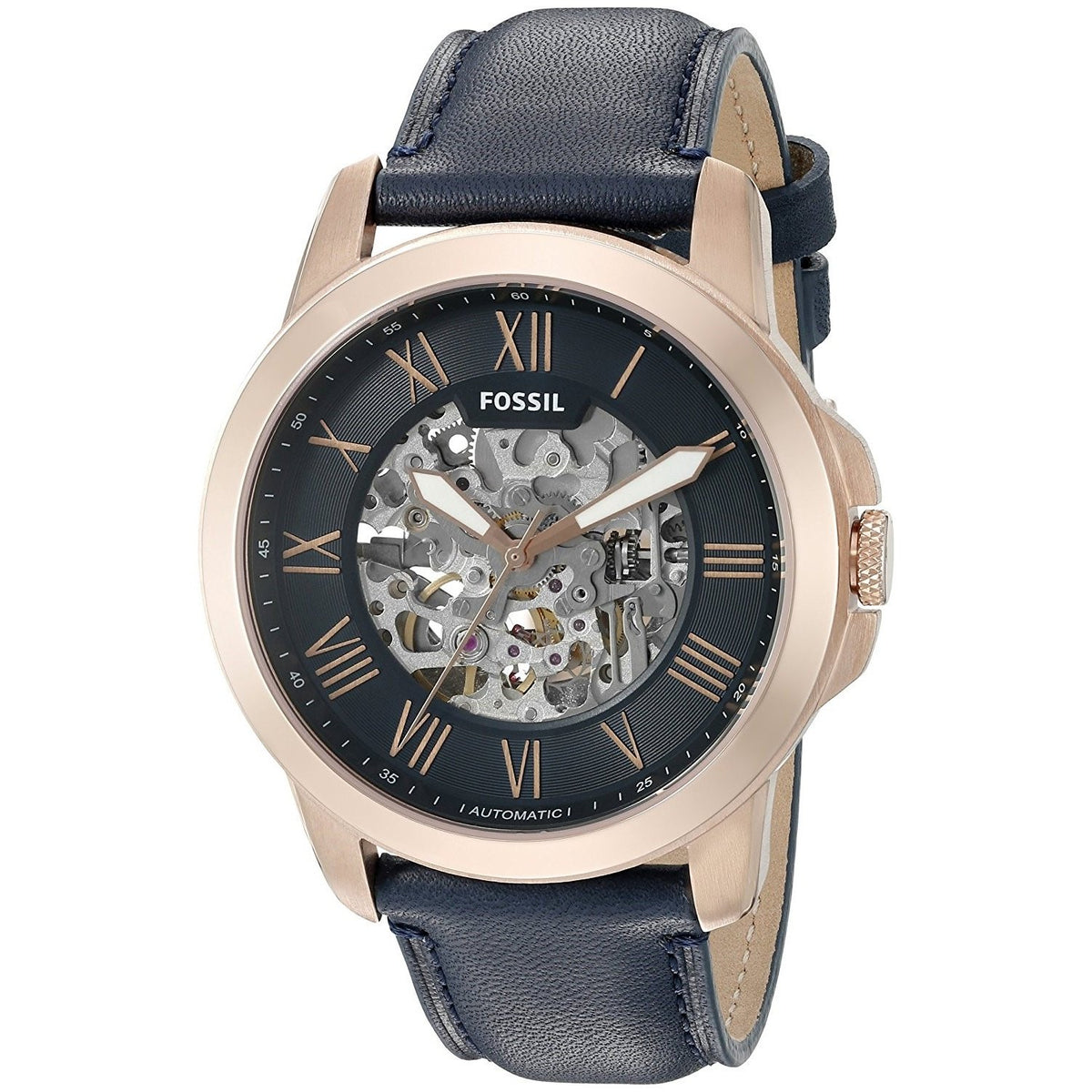 Fossil Men's ME3102 Townsman Automatic Blue Leather Watch