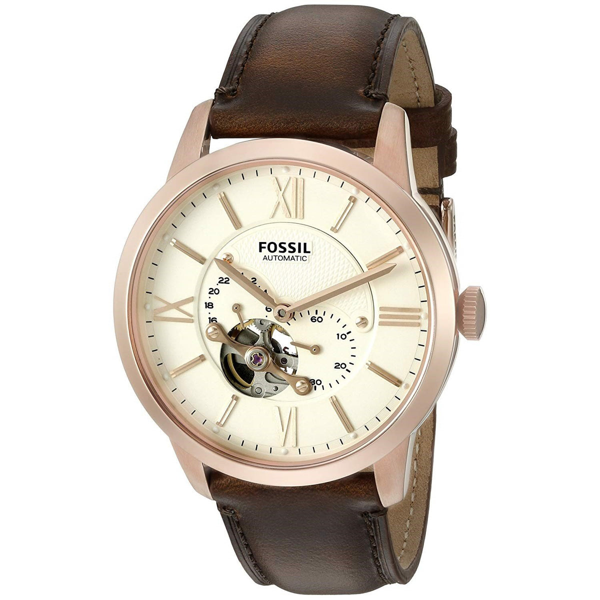 Fossil Men's ME3105 Townsman Automatic Brown Leather Watch