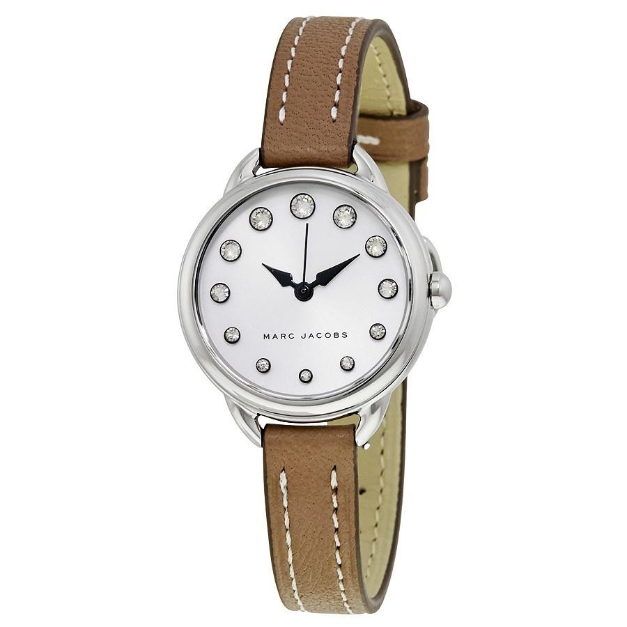 Marc Jacobs Women's MJ1480 Betty Crystal Brown Leather Watch