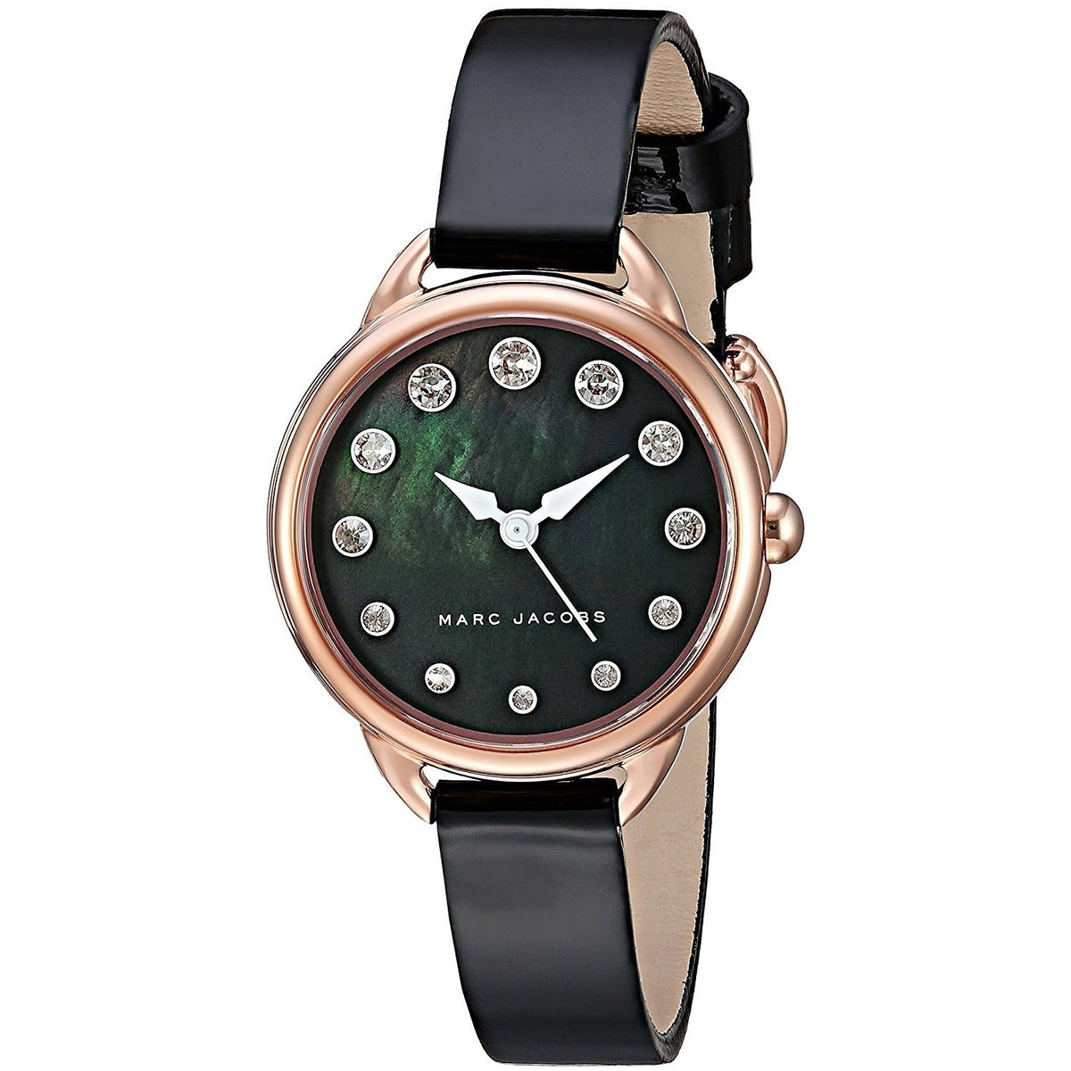 Marc Jacobs Women's MJ1513 Betty Crystal Black Leather Watch