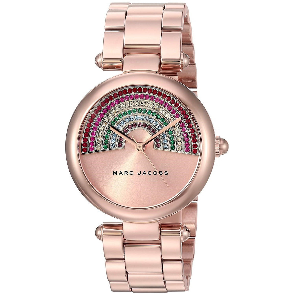 Marc Jacobs Women's MJ3546 Dotty Rainbow Crystal Rose-Tone Stainless Steel Watch