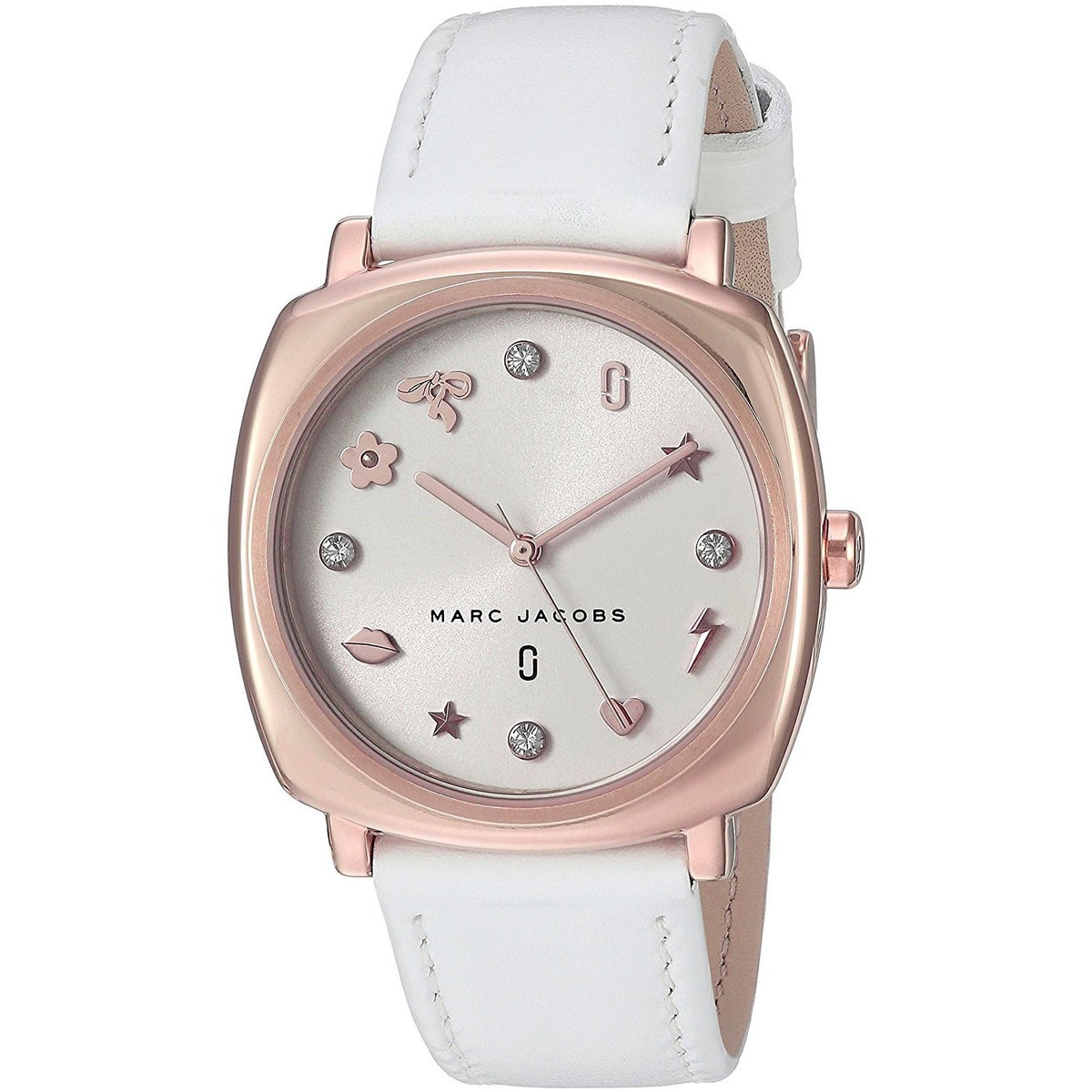 Marc Jacobs Women's MJ8678 Mandy Crystal White Leather Watch