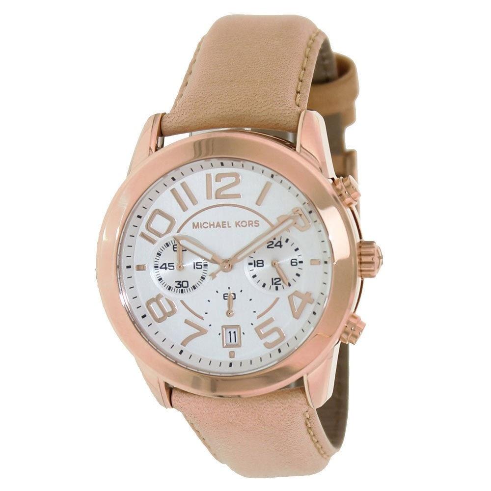 Michael Kors Women&#39;s MK2283 Mercer Chronograph Brown Leather Watch