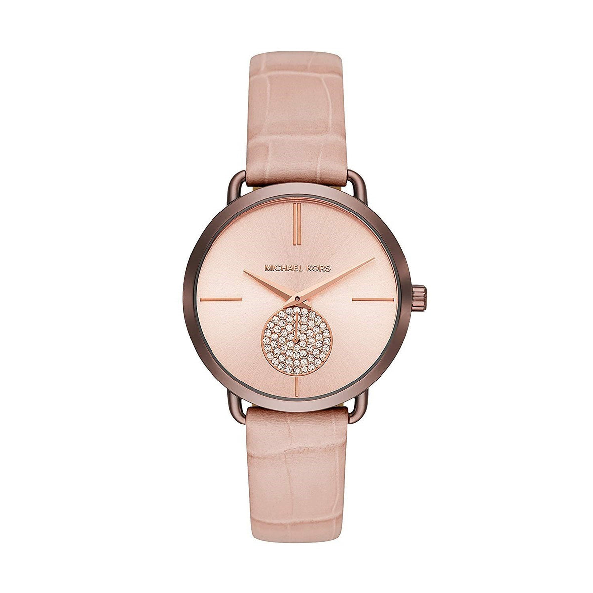Michael Kors Women's MK2721 Portia Crystal Pink Leather Watch