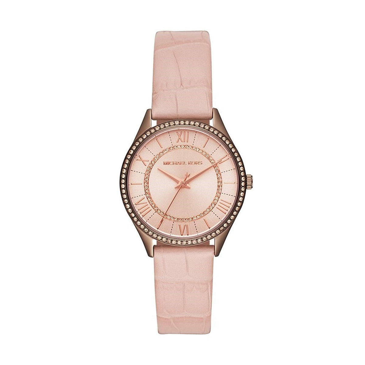 Michael Kors Women's MK2722 Lauryn Crystal Pink Leather Watch