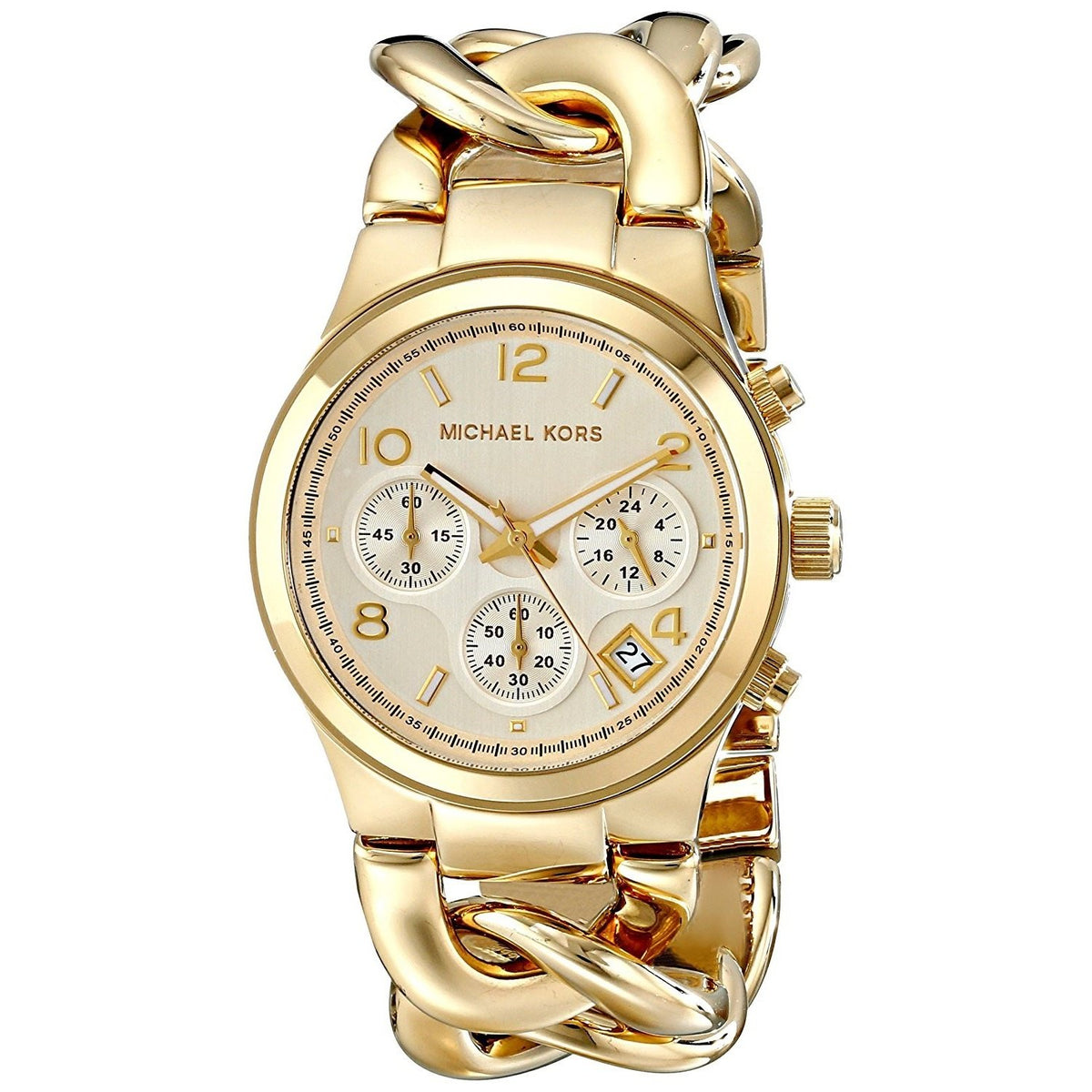 Michael Kors Women's MK3131 Runway Chronograph Gold-tone Stainless Steel Watch