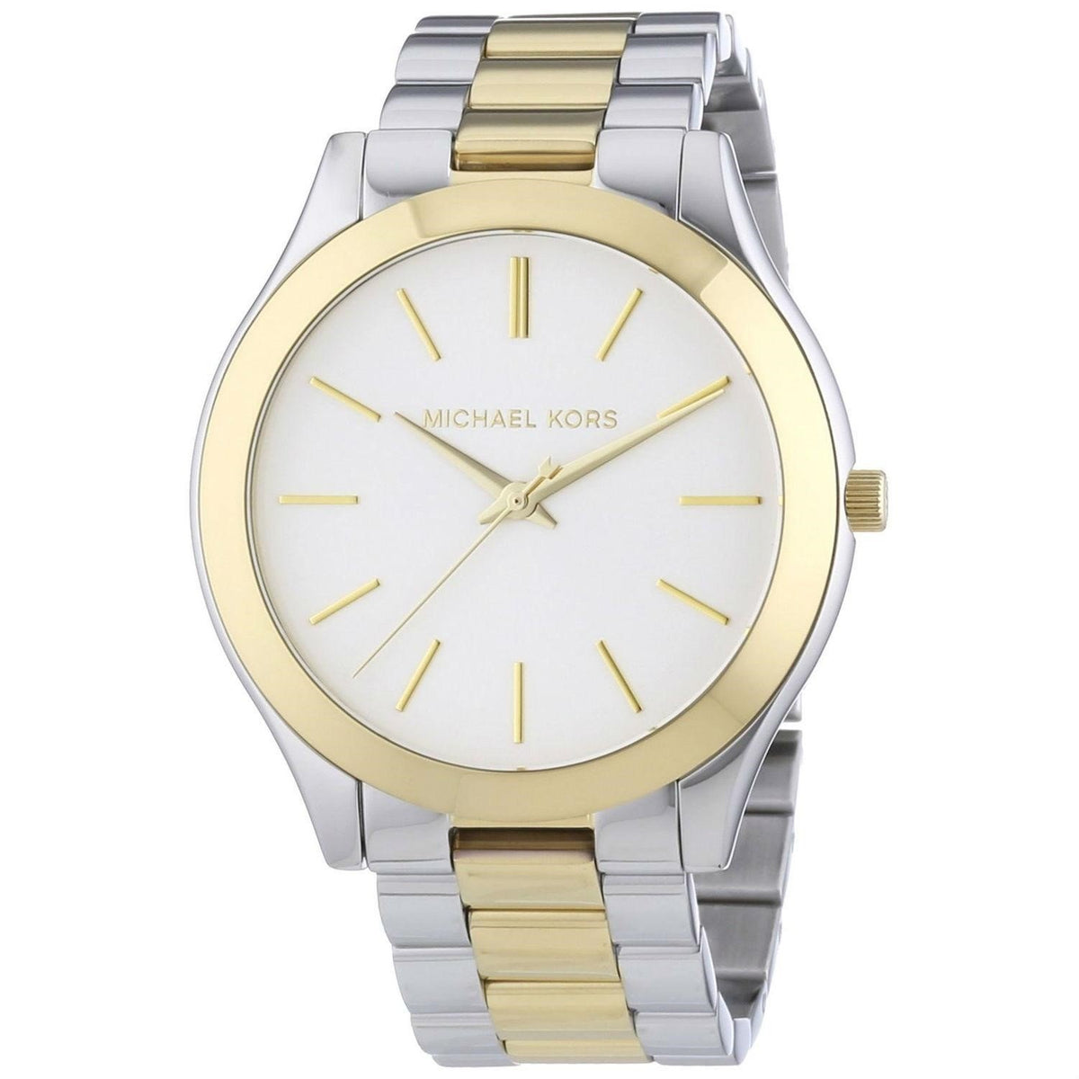 Michael Kors Women&#39;s MK3198 Slim Runway Two-Tone Stainless Steel Watch