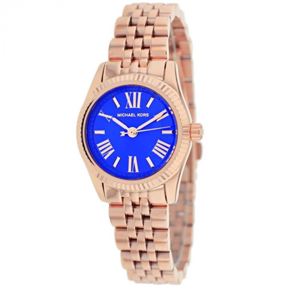Michael Kors Women&#39;s MK3272 Petite Lexington Rose-Tone Stainless Steel Watch