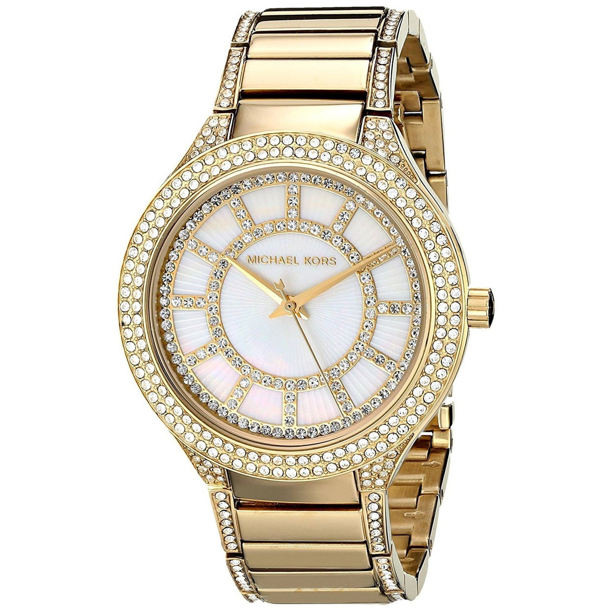 Michael Kors Women&#39;s MK3312 Kerry Crystal Gold-Tone Stainless Steel Watch