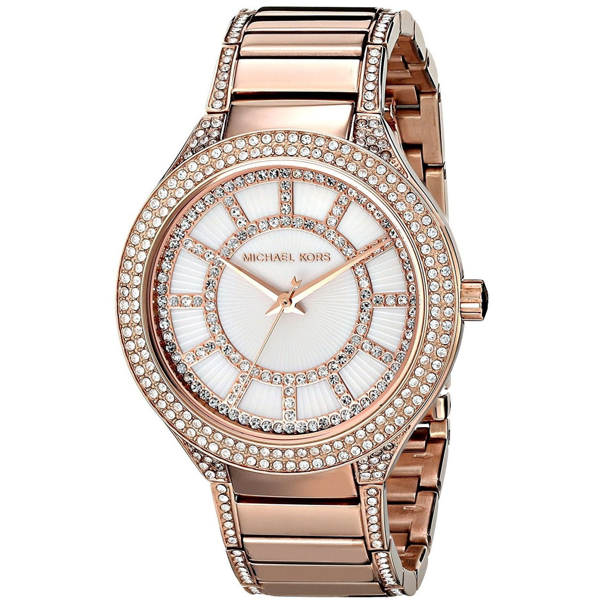 Michael Kors Women&#39;s MK3313 Kery Crystal Rose-Tone Stainless Steel Watch