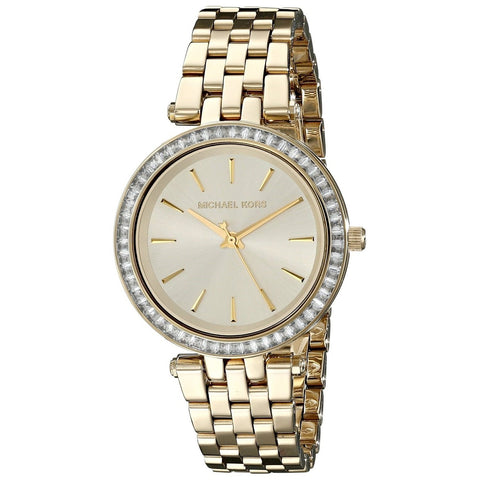 Michael Kors Women's MK3365 Mini Darci Crystal Gold-Tone Stainless Steel Watch