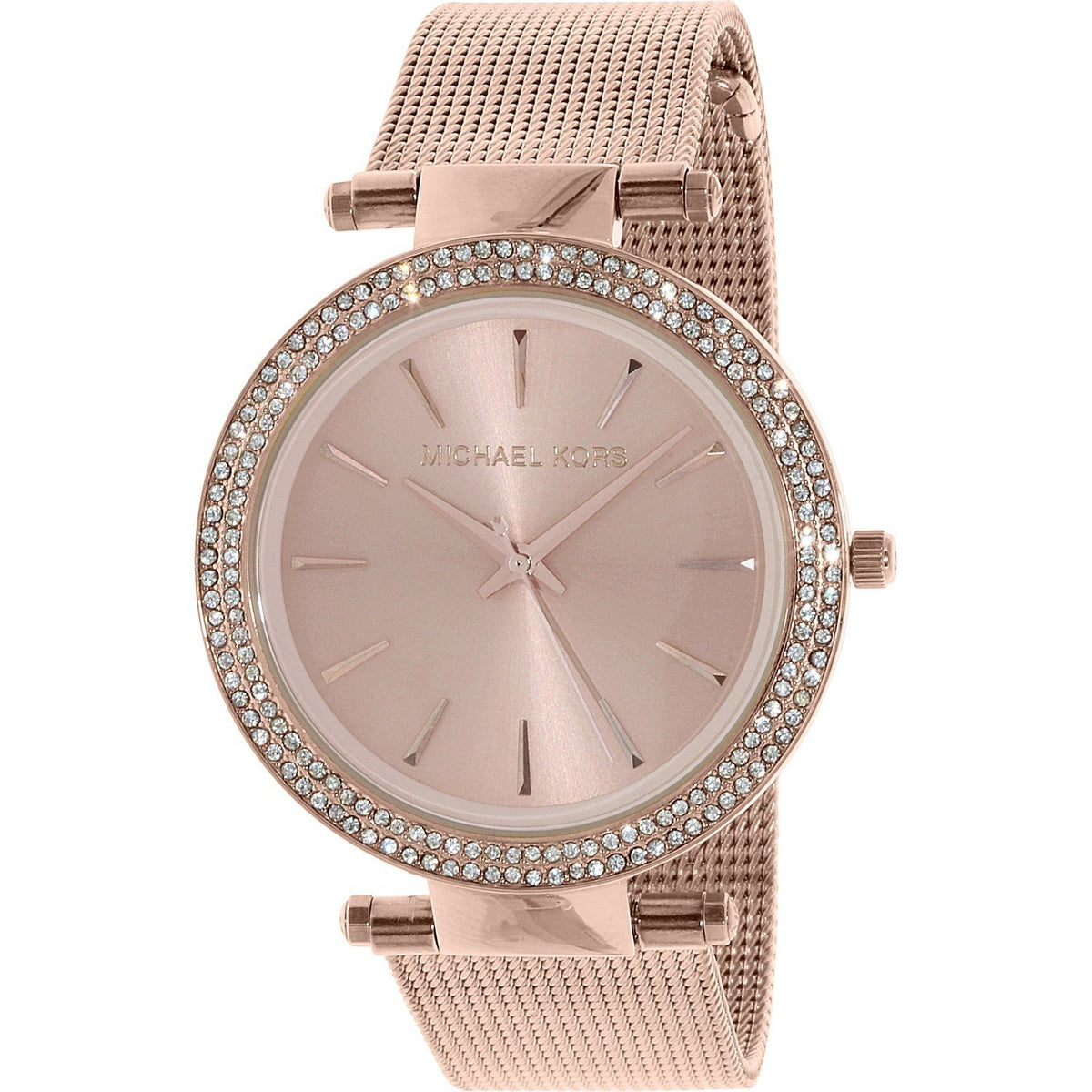 Michael Kors Women&#39;s MK3369 Darci Crystal Rose-Tone Stainless Steel Watch