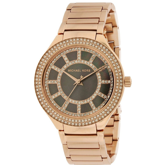 Michael Kors Women's MK3397 Kerry Crystal Rose-Tone Stainless Steel Watch
