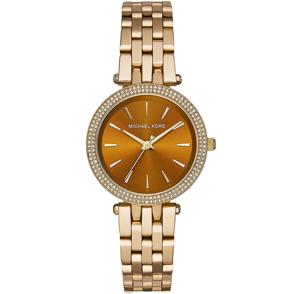 Michael Kors Women&#39;s MK3408 Mini Darci Crystal Gold-Tone Stainless Steel Watch