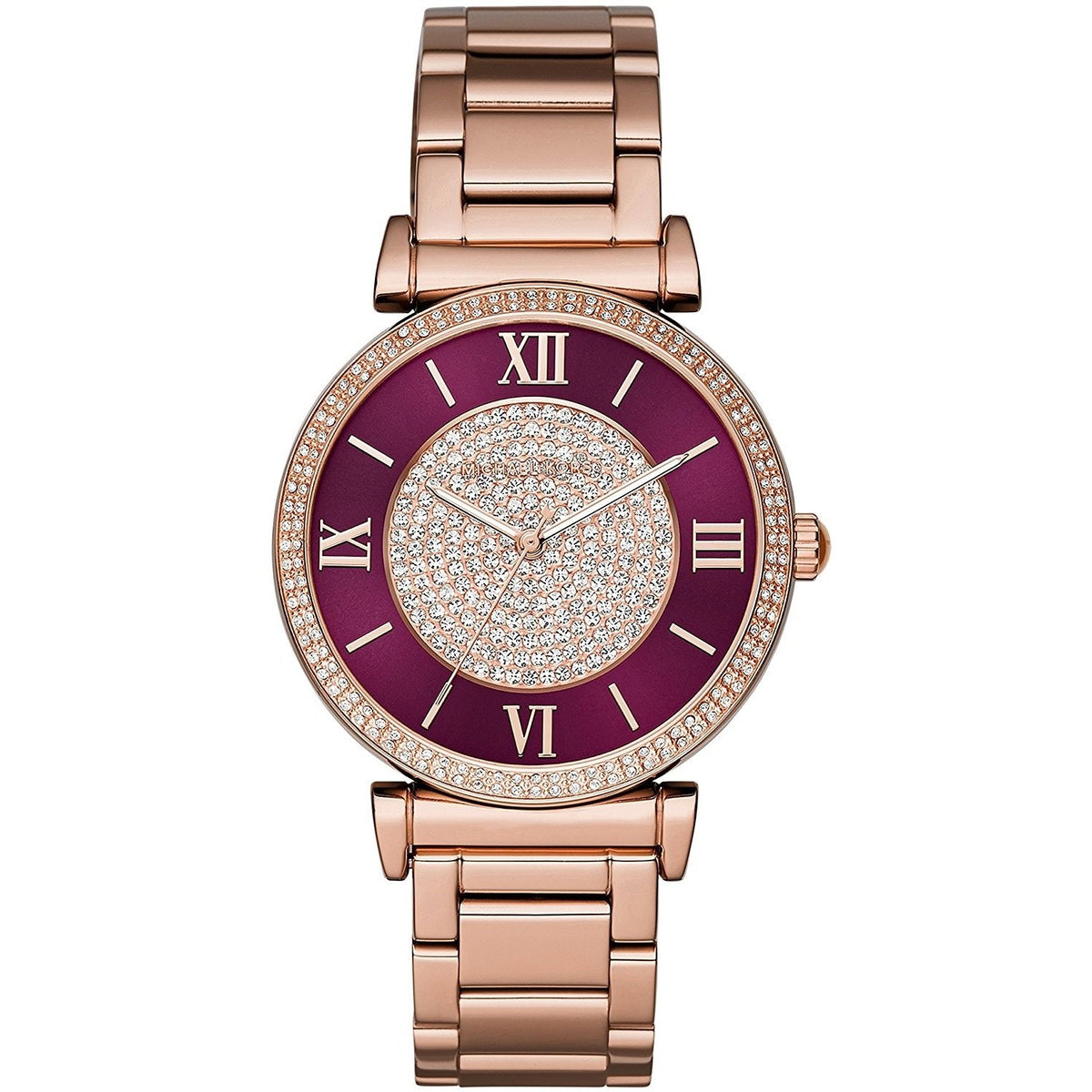 Michael Kors Women's MK3412 Catlin Crystal Rose-Tone Stainless Steel Watch