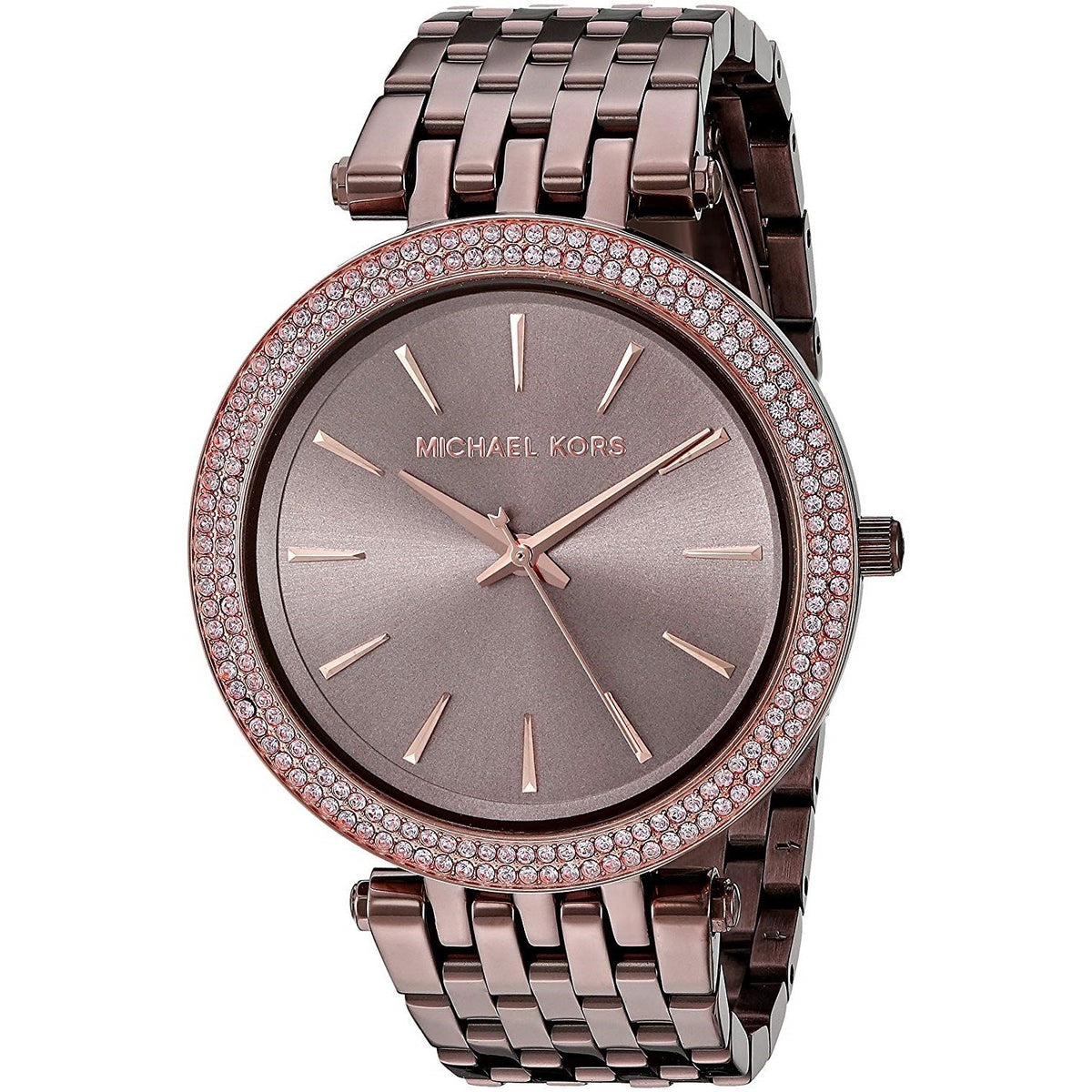 Michael Kors Women&#39;s MK3416 Darci Crystal Brown Stainless Steel Watch