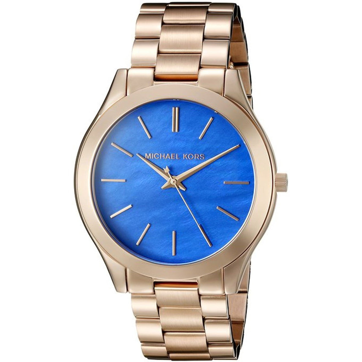 Michael Kors Women's MK3494 Slim Runway Rose-Tone Stainless Steel Watch