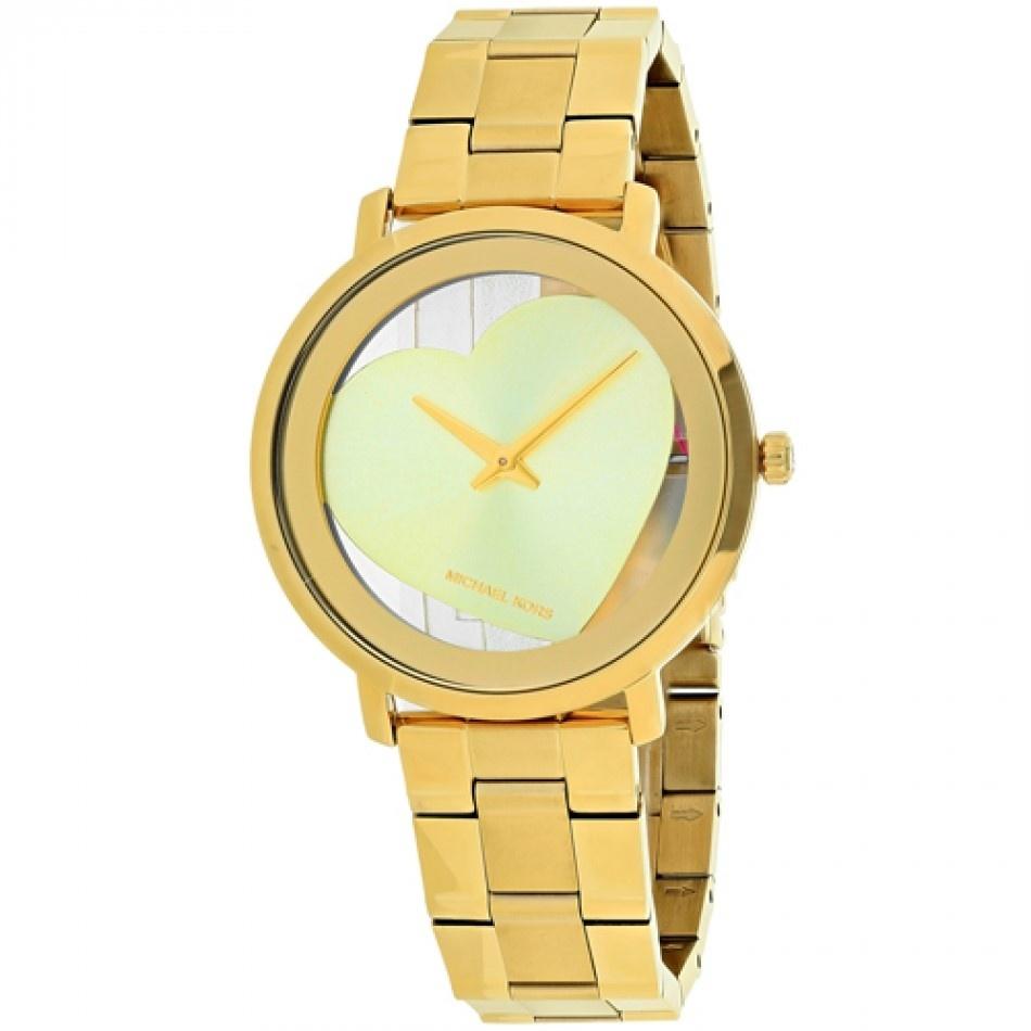 Michael Kors Women&#39;s MK3623 Jaryn Heart Gold-Tone Stainless Steel Watch