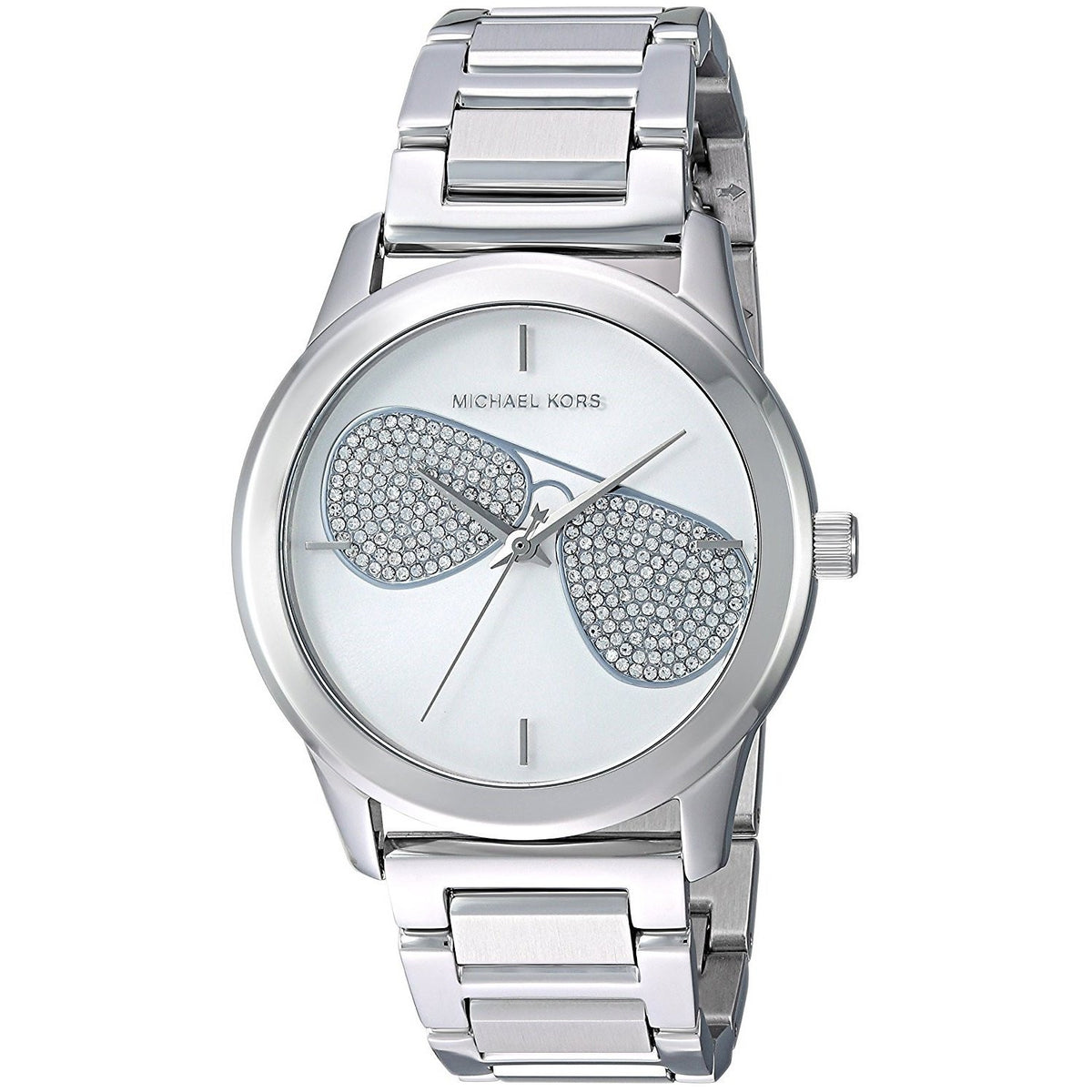 Michael Kors Women's MK3672 Hartman Crystal Aviators Stainless Steel Watch