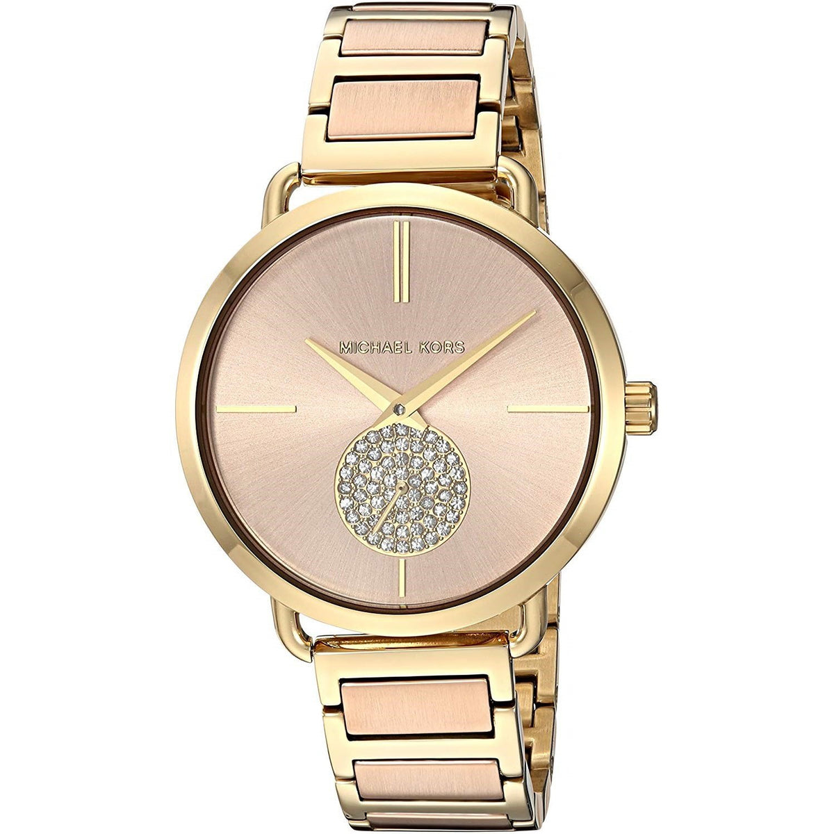 Michael Kors Women&#39;s MK3706 Portia Crystal Two-Tone Stainless Steel Watch