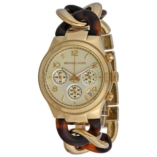 Michael Kors Women's MK4222 Runway Chronograph Two-Tone Stainless steel and Acetate Watch