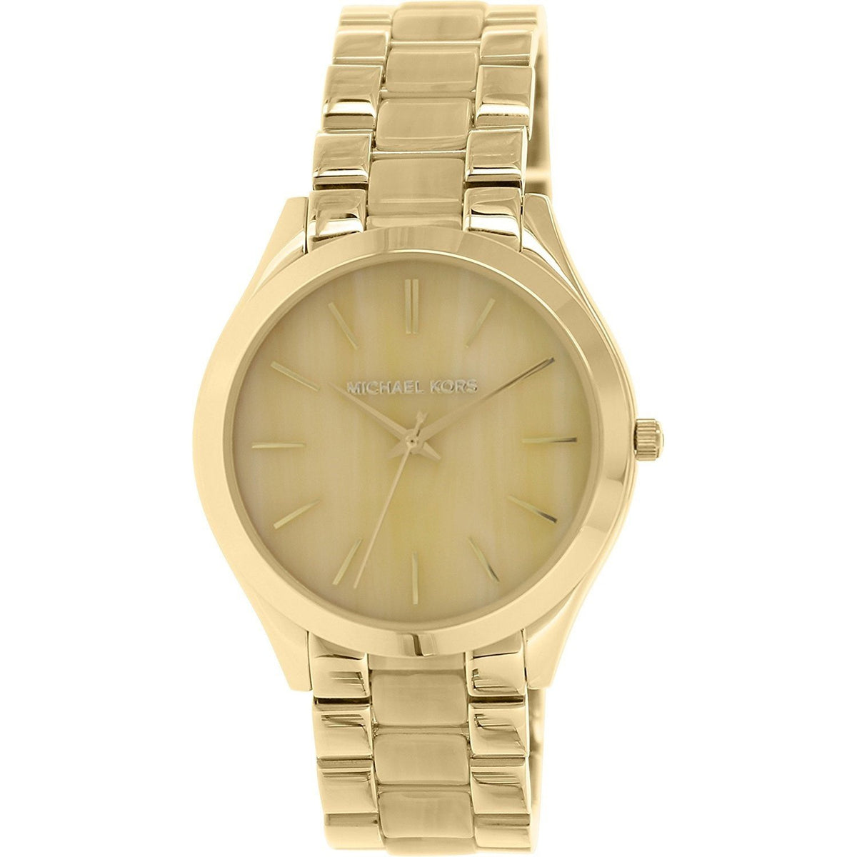 Michael Kors Women&#39;s MK4285 Slim Runway Gold-Tone Stainless Steel Watch