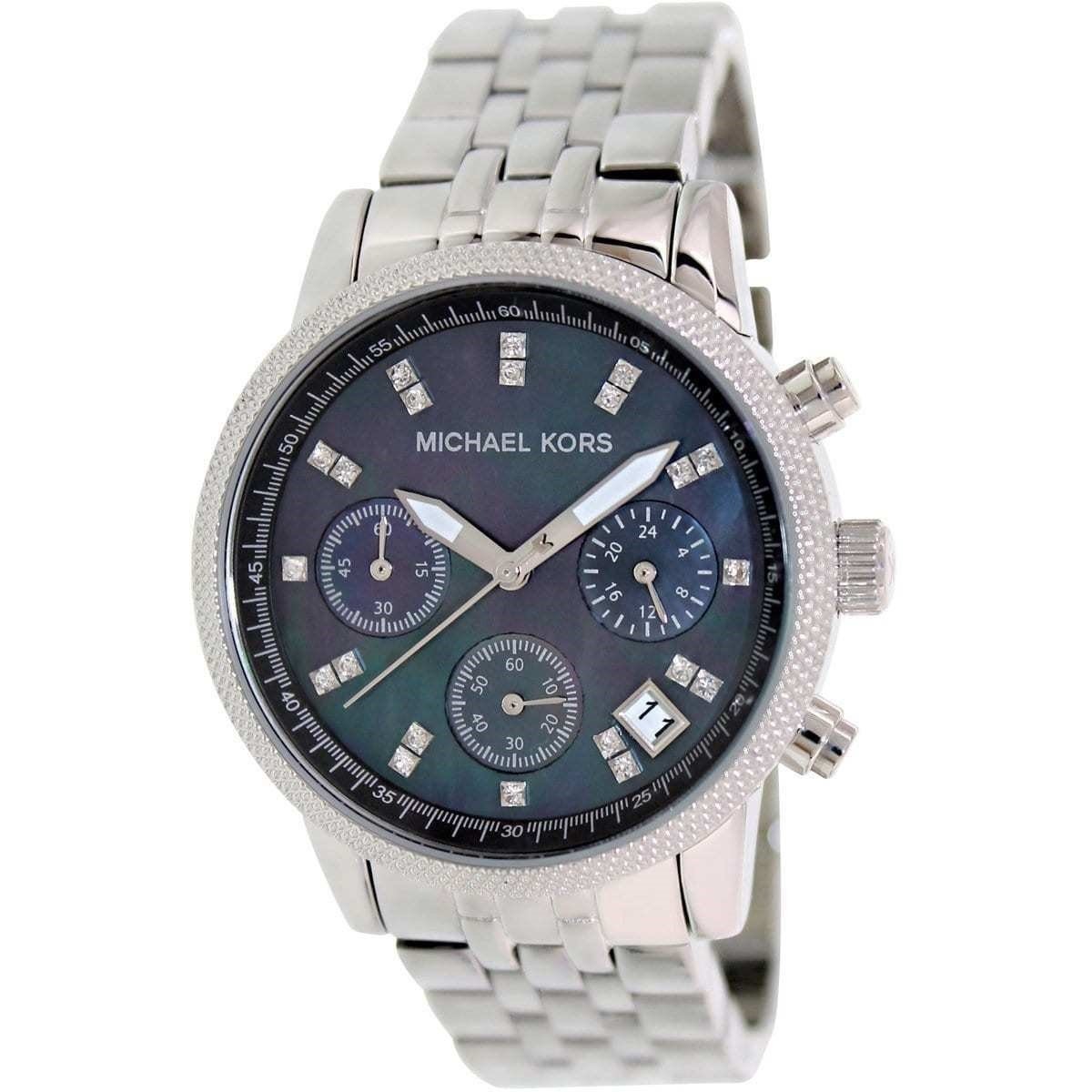 Michael Kors Women's MK5021 Chronograph Crystal Stainless Steel Watch