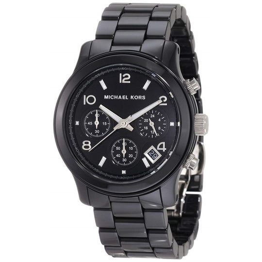 Michael Kors Women's MK5162 Runway Chronograph Black Ceramic Watch