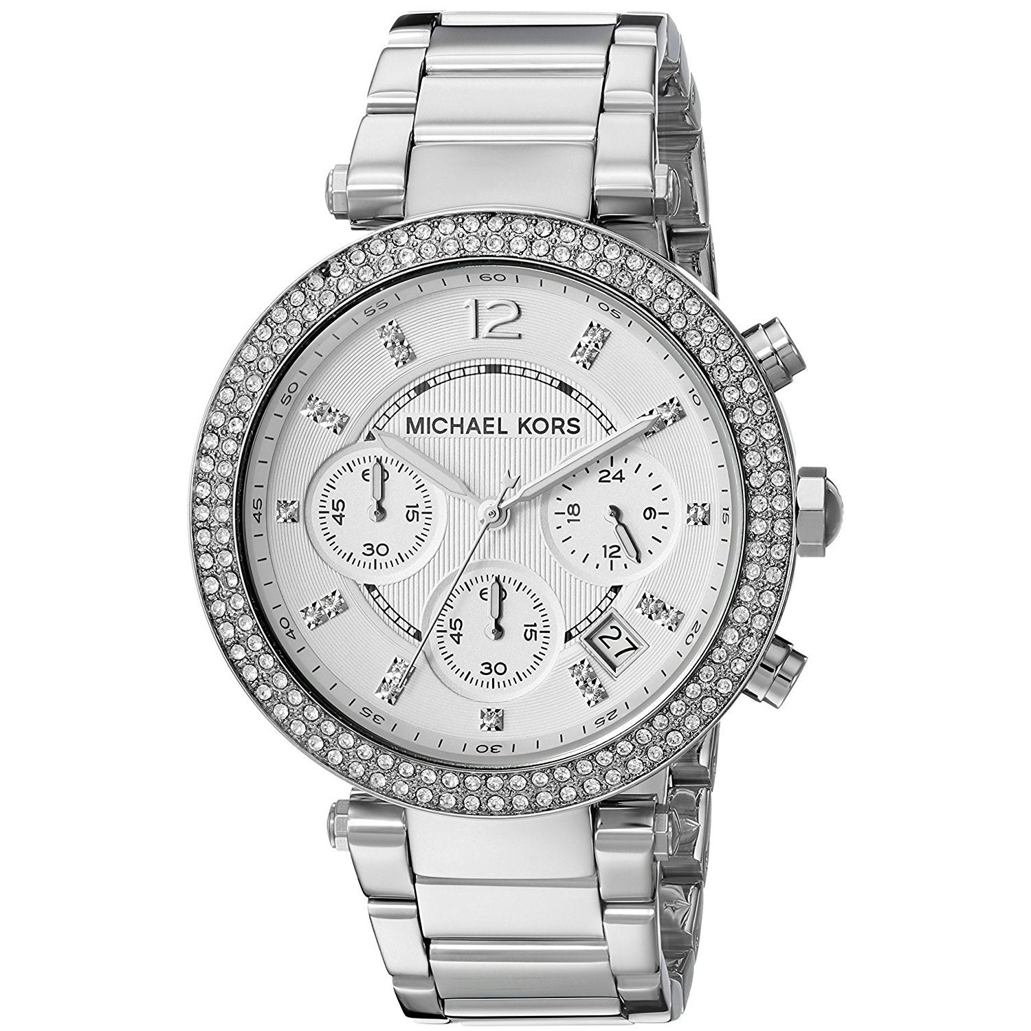 Michael Kors Parker Chronograph Silver-Tone Women\'s Watch (Model MK5353). Michael Kors Parker Watch Women 39mm Silver Tone Date MK  main image 2