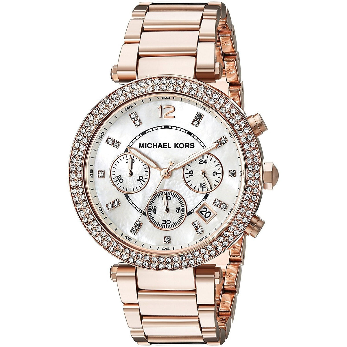 Michael Kors Women's MK5491 Parker Chronograph Crystal Rose-Tone Stainless Steel Watch