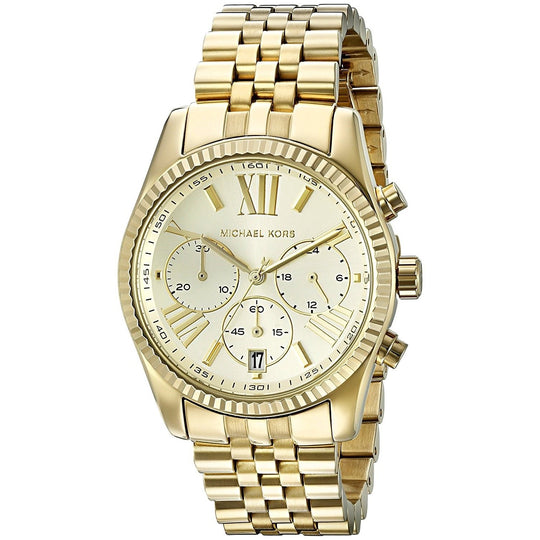 Michael Kors Women's MK5556 Lexington Chronograph Gold-tone Stainless Steel Watch