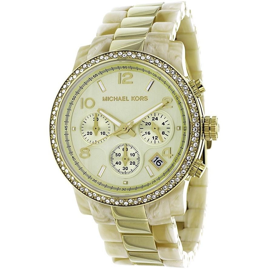 Michael Kors Women's MK5582 Classic Chronograph Crystal Two-Tone Stainless Steel Watch