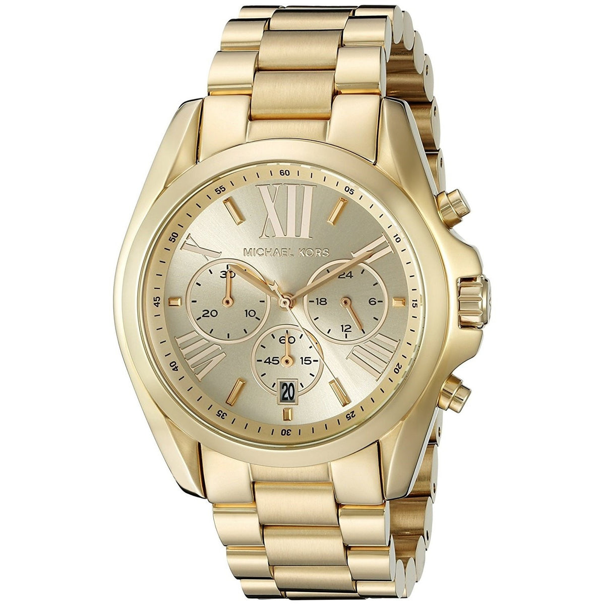 Michael Kors Women&#39;s MK5605 Bradshaw Chronograph Gold-Tone Stainless Steel Watch
