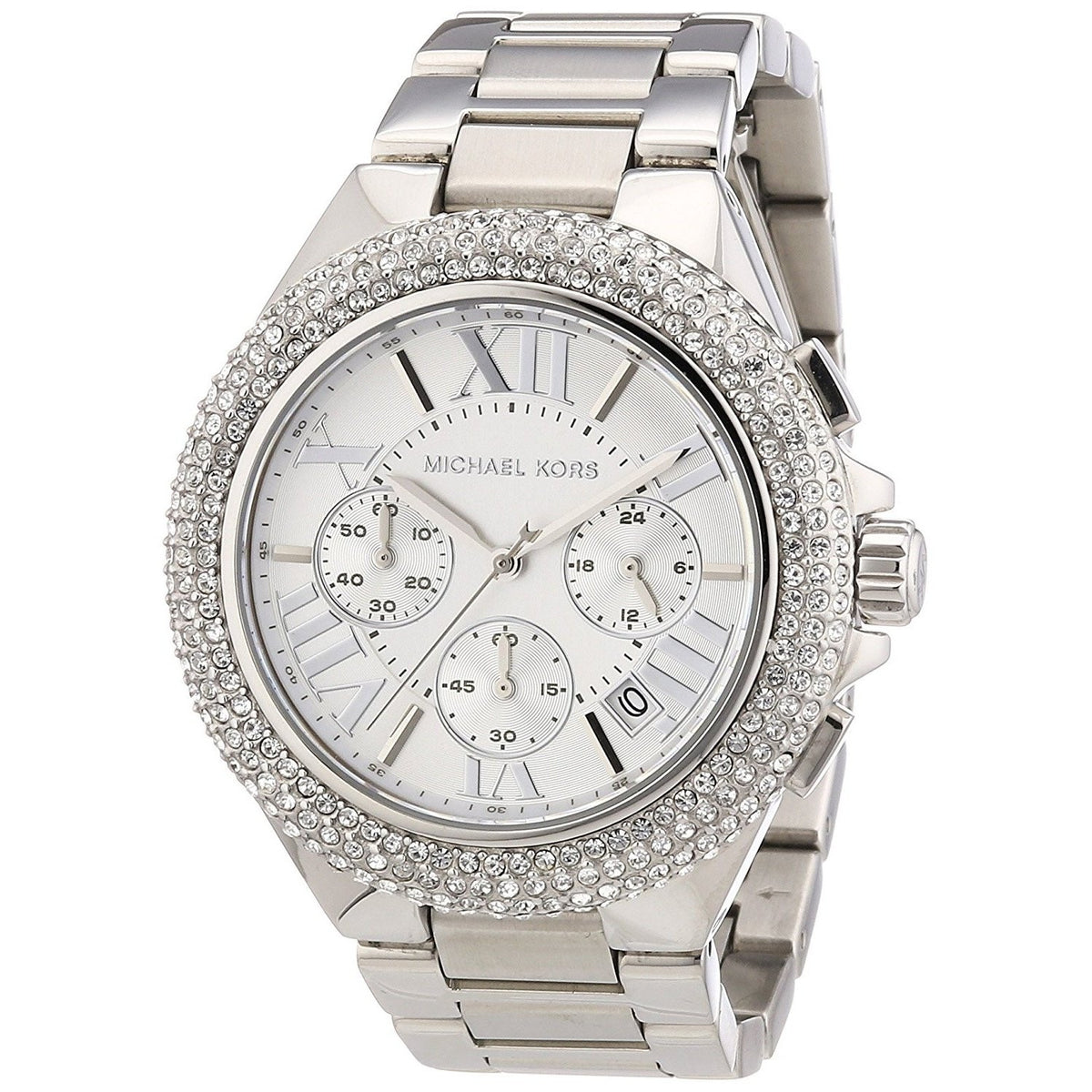 Michael Kors Women&#39;s MK5634 Cammille Chronograph Crystal Stainless Steel Watch