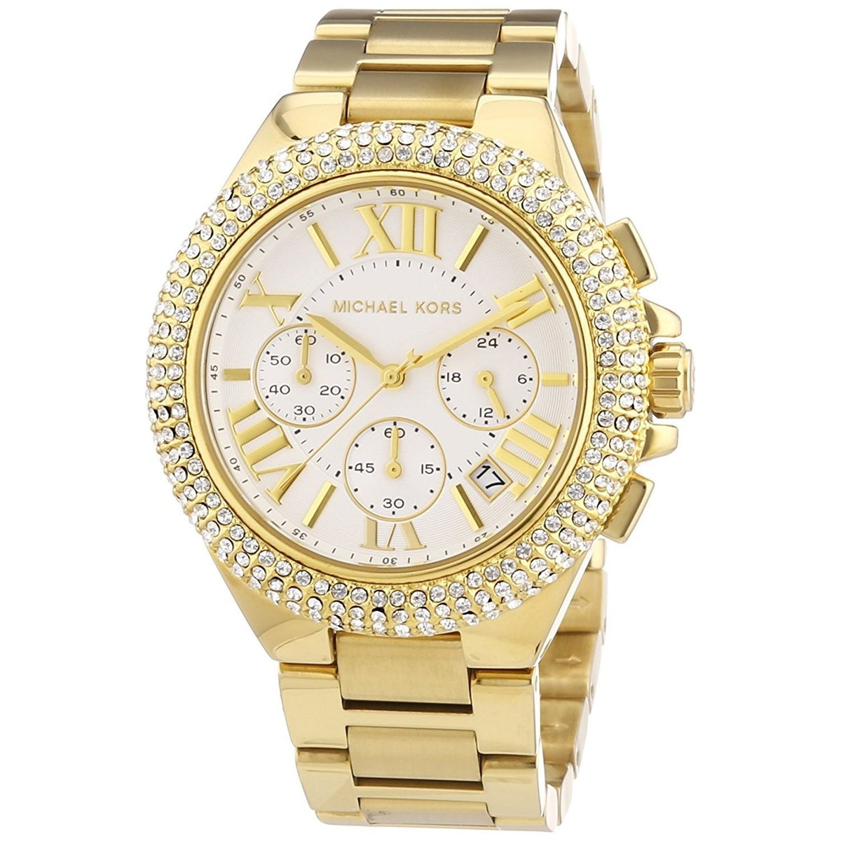Michael Kors Women&#39;s MK5756 Bradshaw Chronograph Crystal Gold-Tone Stainless Steel Watch