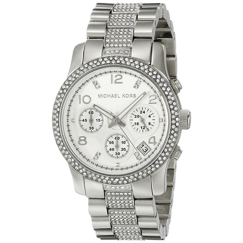 Michael Kors Women's MK5825 Runway Chronograph Crystal Stainless Steel Watch