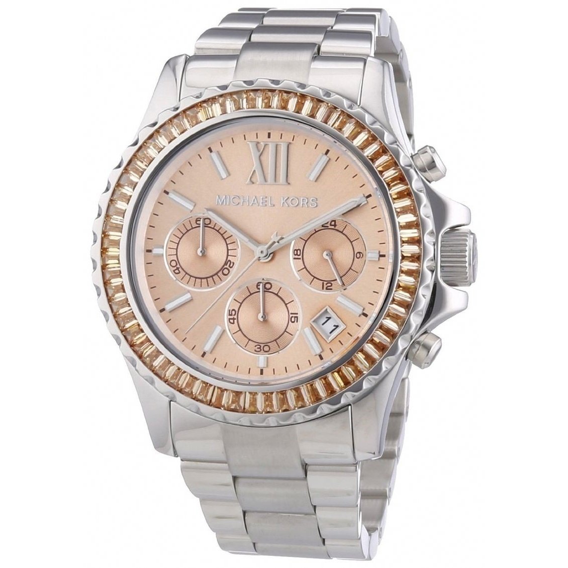 Michael Kors Women&#39;s MK5870 Everest Chronograph Crystal Stainless Steel Watch