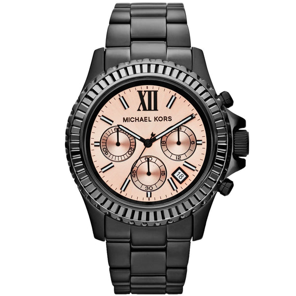 Michael Kors Women's MK5872 Everest Chronograph Black Stainless Steel ...
