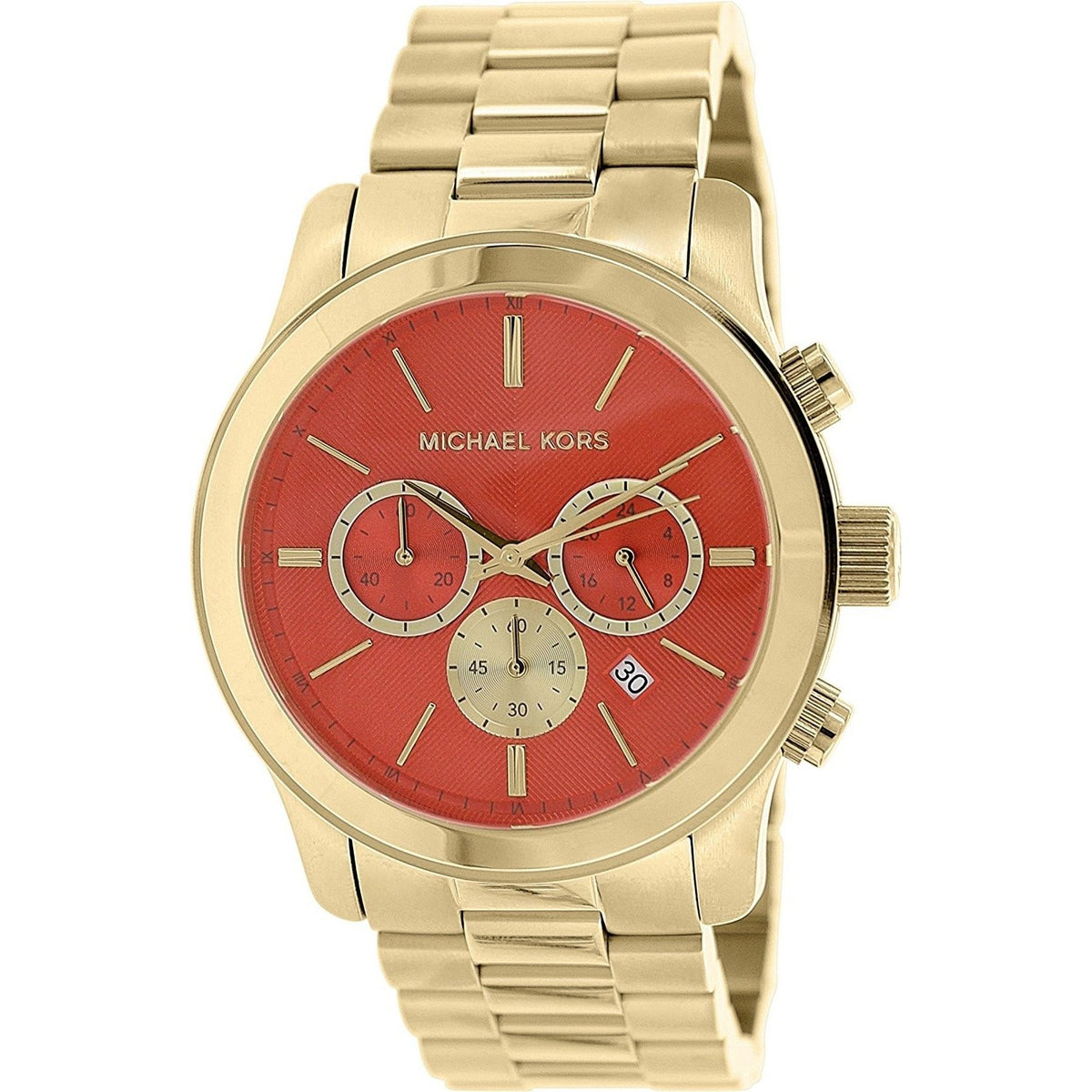 Michael Kors Women&#39;s MK5930 Runway Chronograph Gold-Tone Stainless Steel Watch